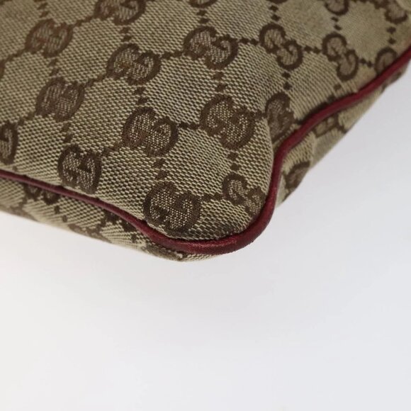 GUCCI GG Canvas Shoulder Bag Beige Silver 113013 Auth bs24171 - Picture 5 of 16